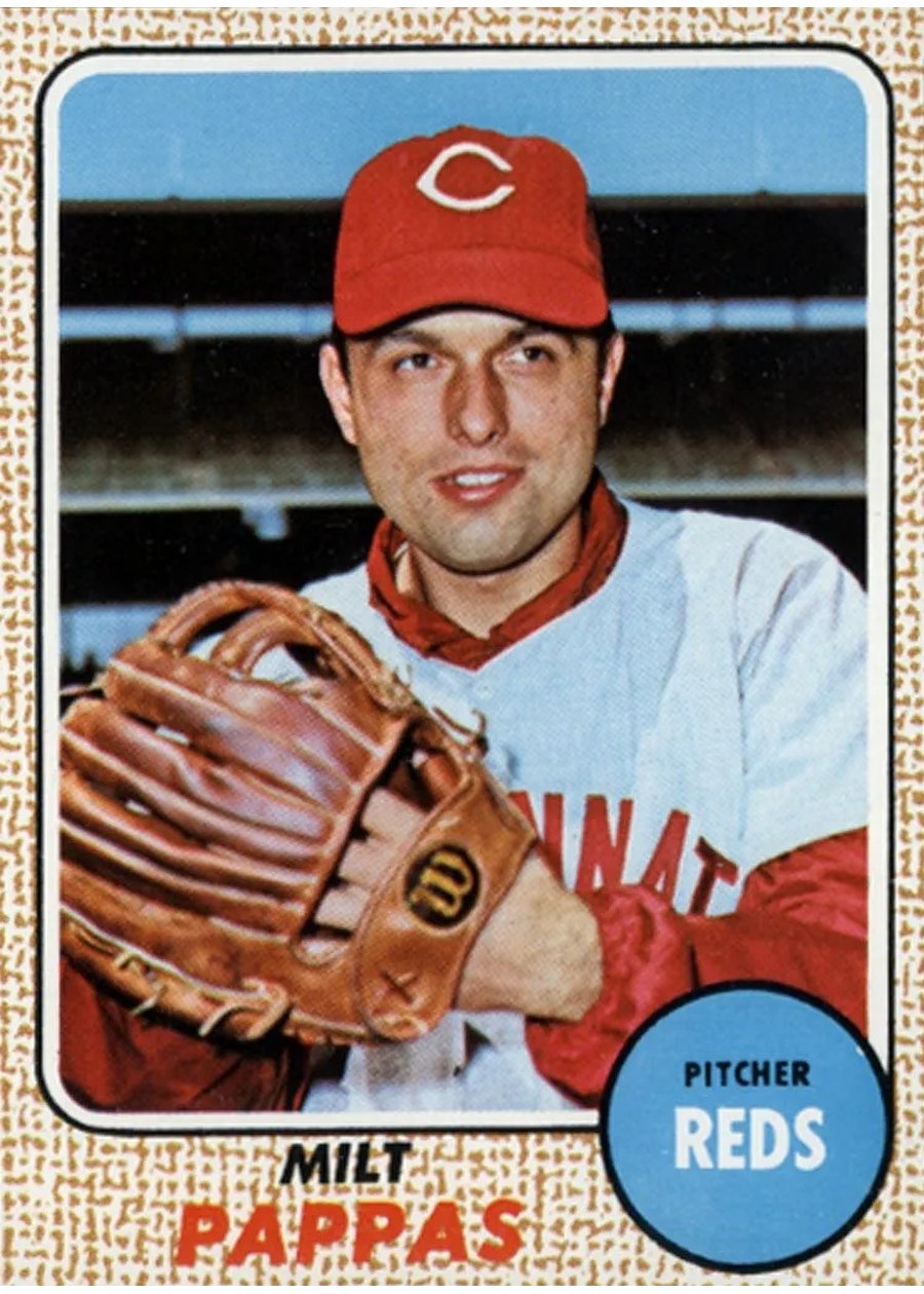 1968 Topps #74 Milt Pappas, Cincinnati Reds