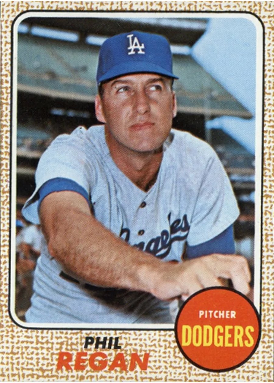 1968 Topps #88 Phil Regan, Los Angeles Dodgers