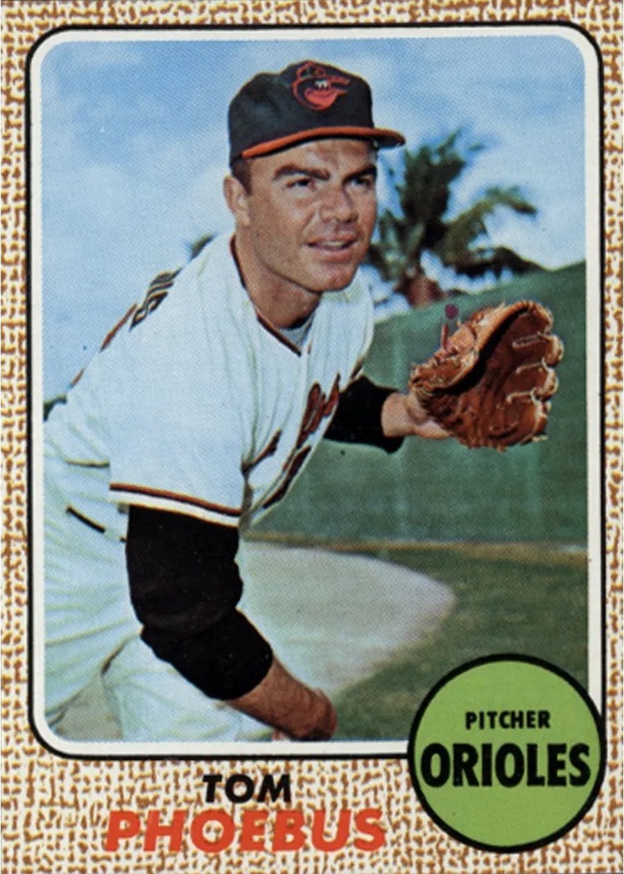 1968 Topps #97 Tom Phoebus, Baltimore Orioles