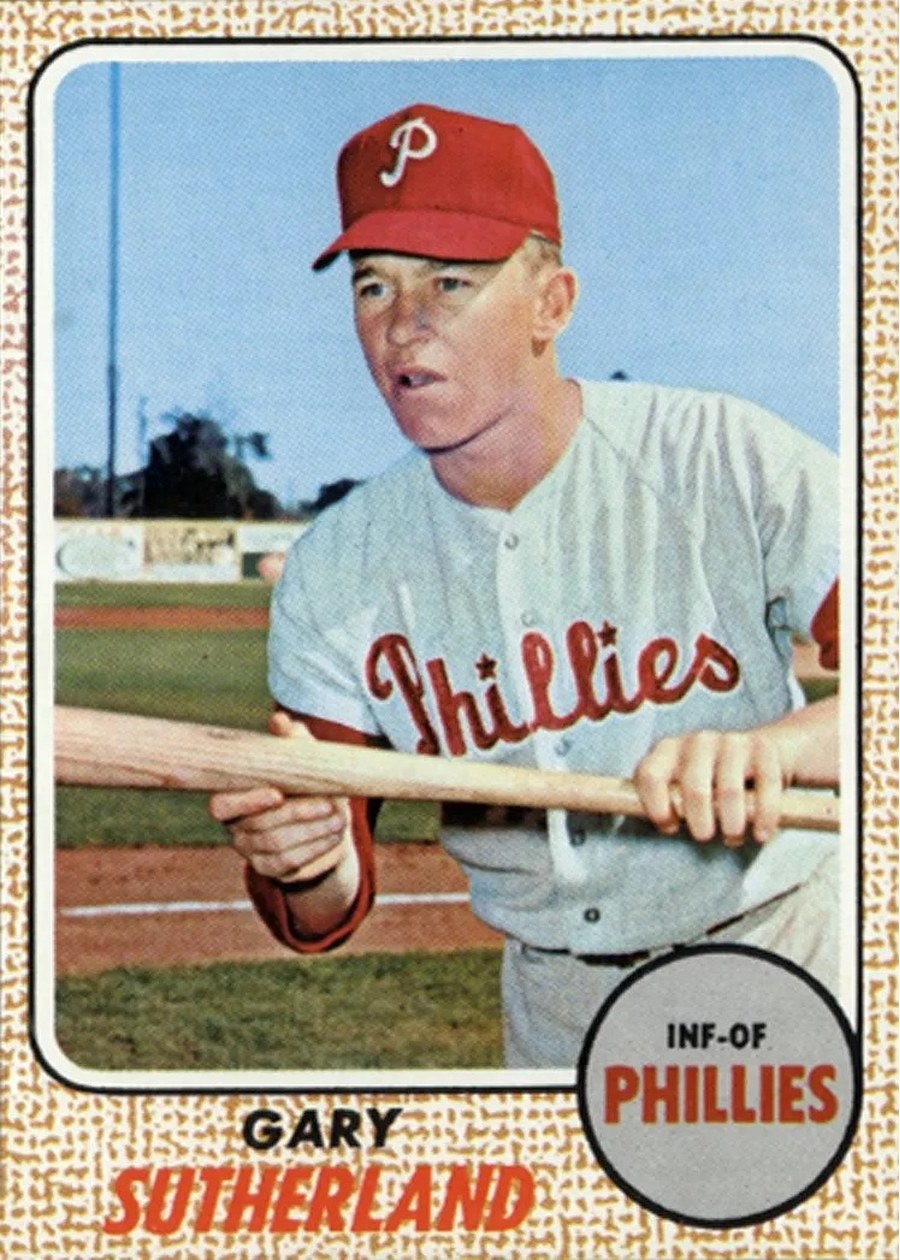 1968 Topps #98 Gary Sutherland, Philadelphia Phillies