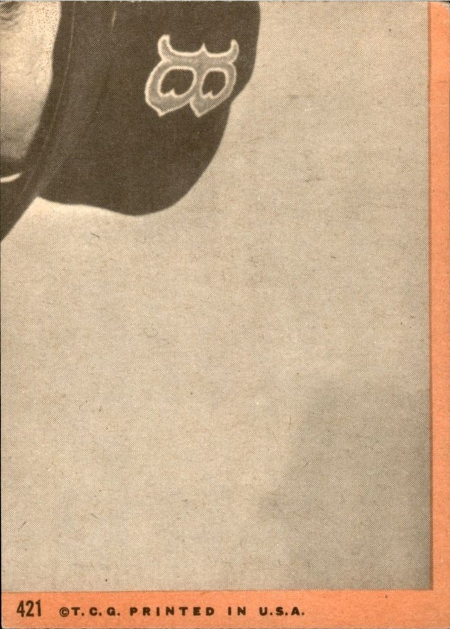 1969 Topps #421 Brooks Robinson card back