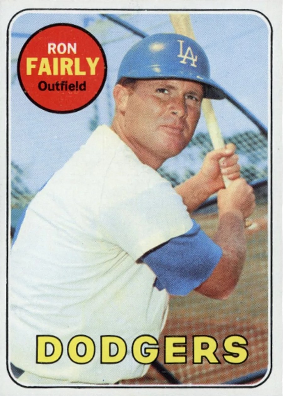 1969 Topps #122 Ron Fairly, Los Angeles Dodgers