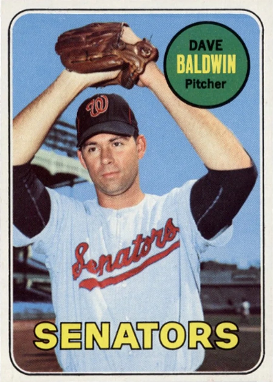 1969 Topps #132 Dave Baldwin, Washington Senators
