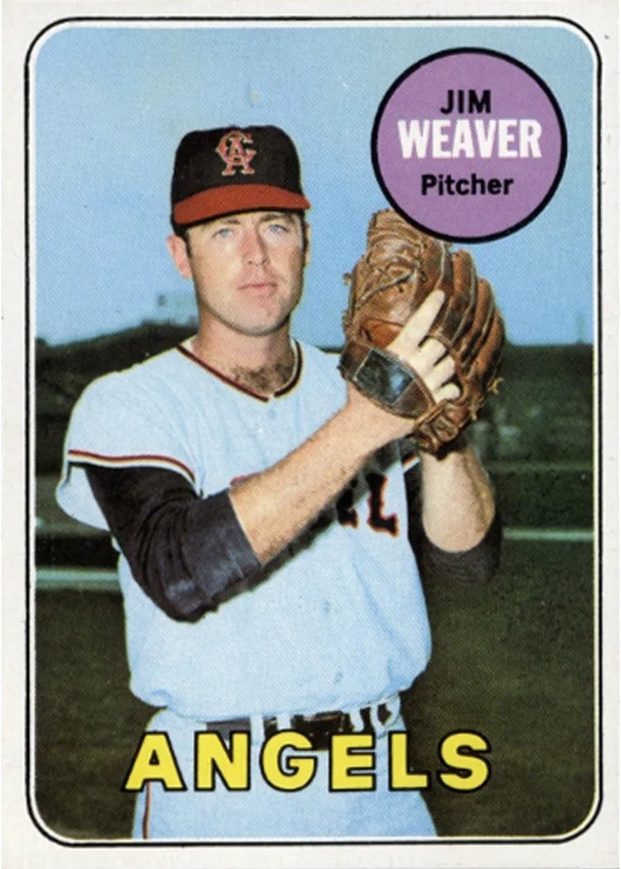 1969 Topps #134 Jim Weaver, California Angels