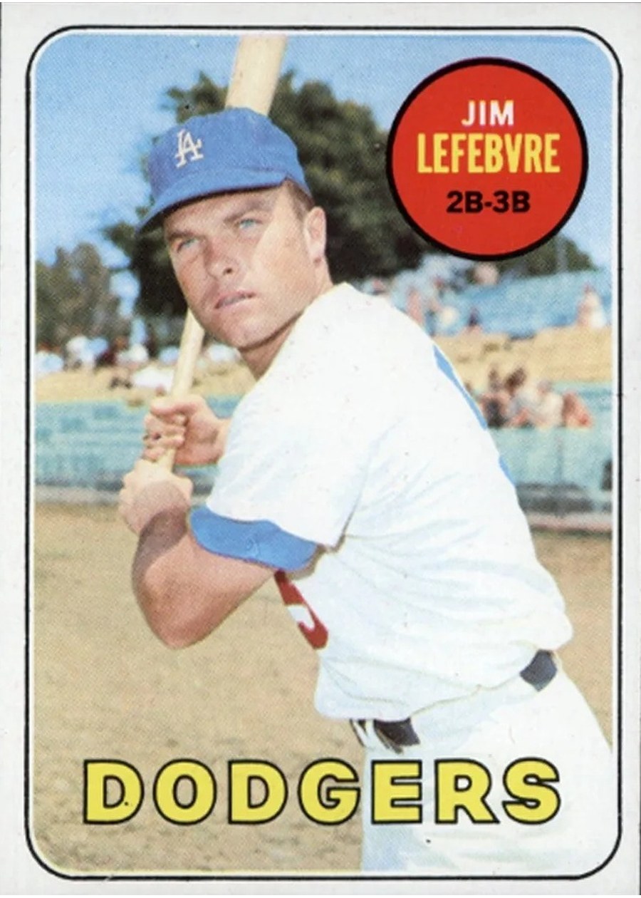 1969 Topps #140 Jim Lefebvre, Los Angeles Dodgers