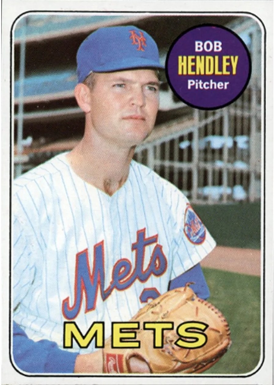 1969 Topps #144 Bob Hendley, New York Mets