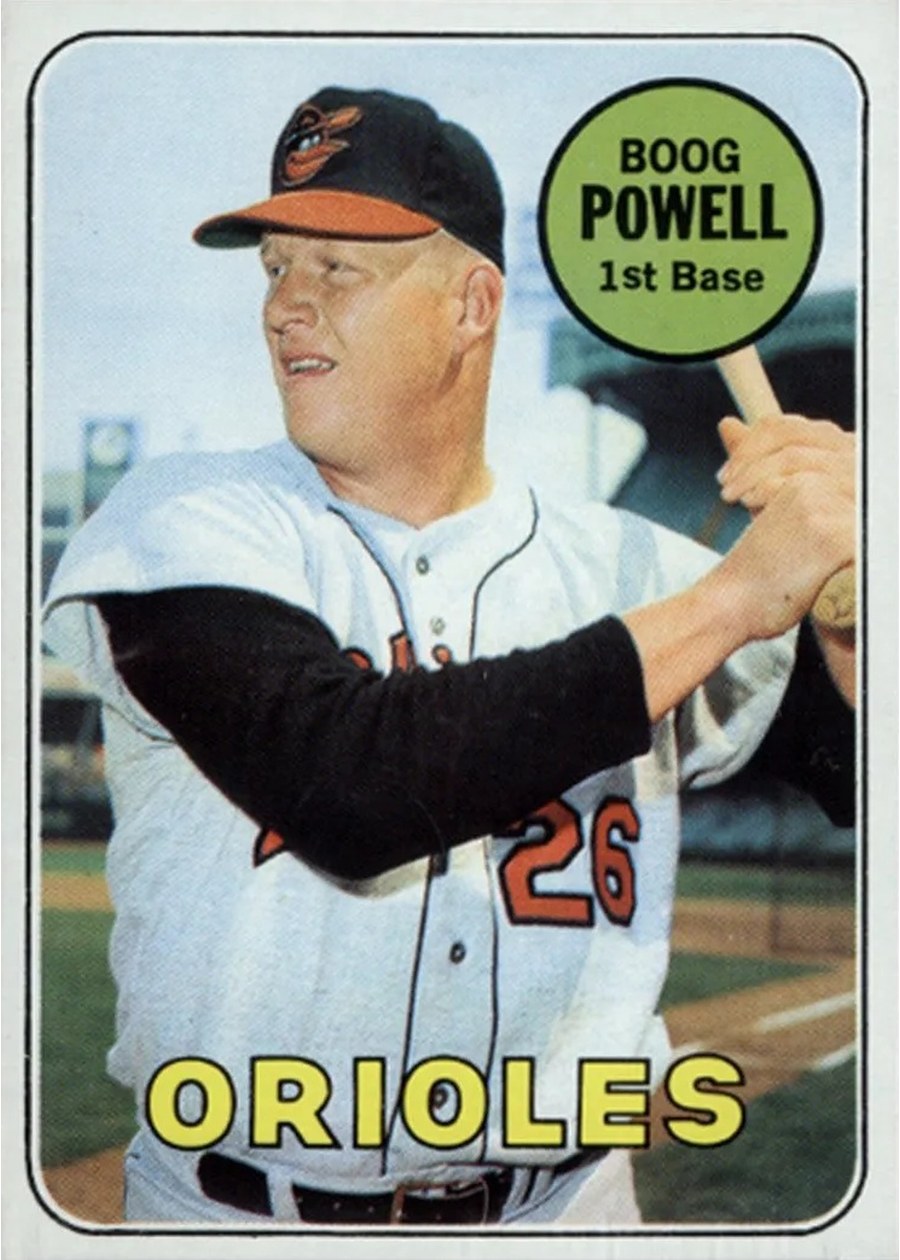 1969 Topps #15 Boog Powell, Baltimore Orioles