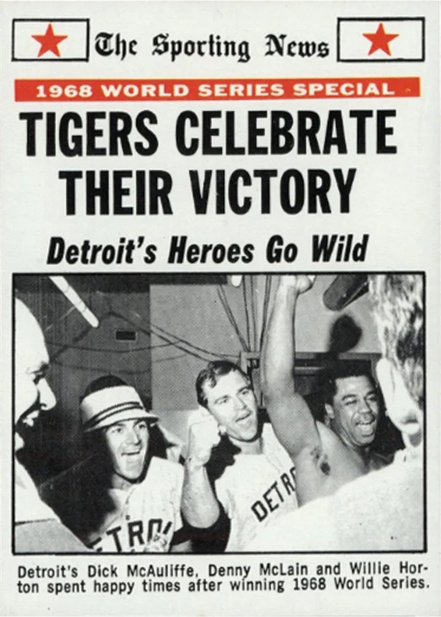 1969 Topps #169 World Series - Tigers Celebrate Their Victory, Detroit Tigers