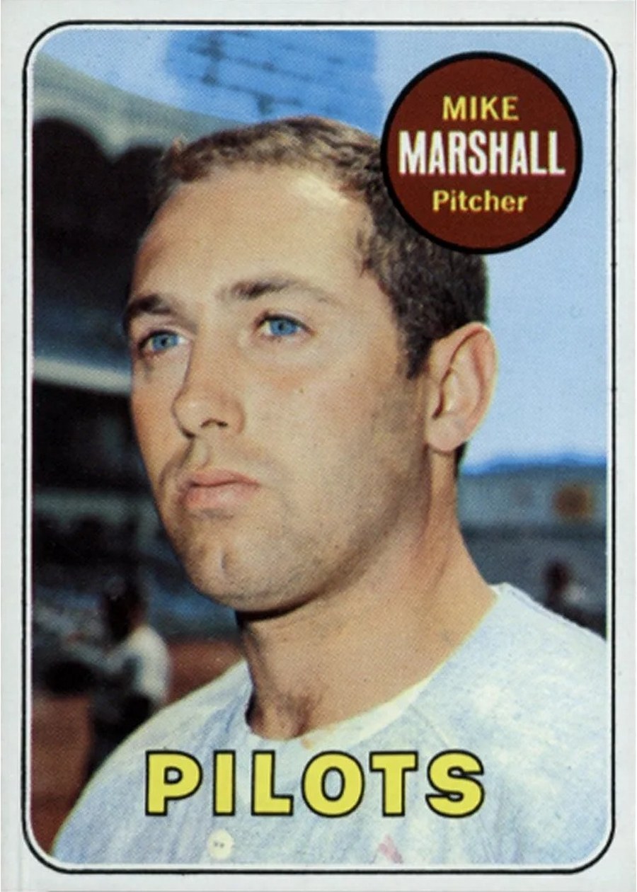 1969 Topps #17 Mike Marshall, Seattle Pilots