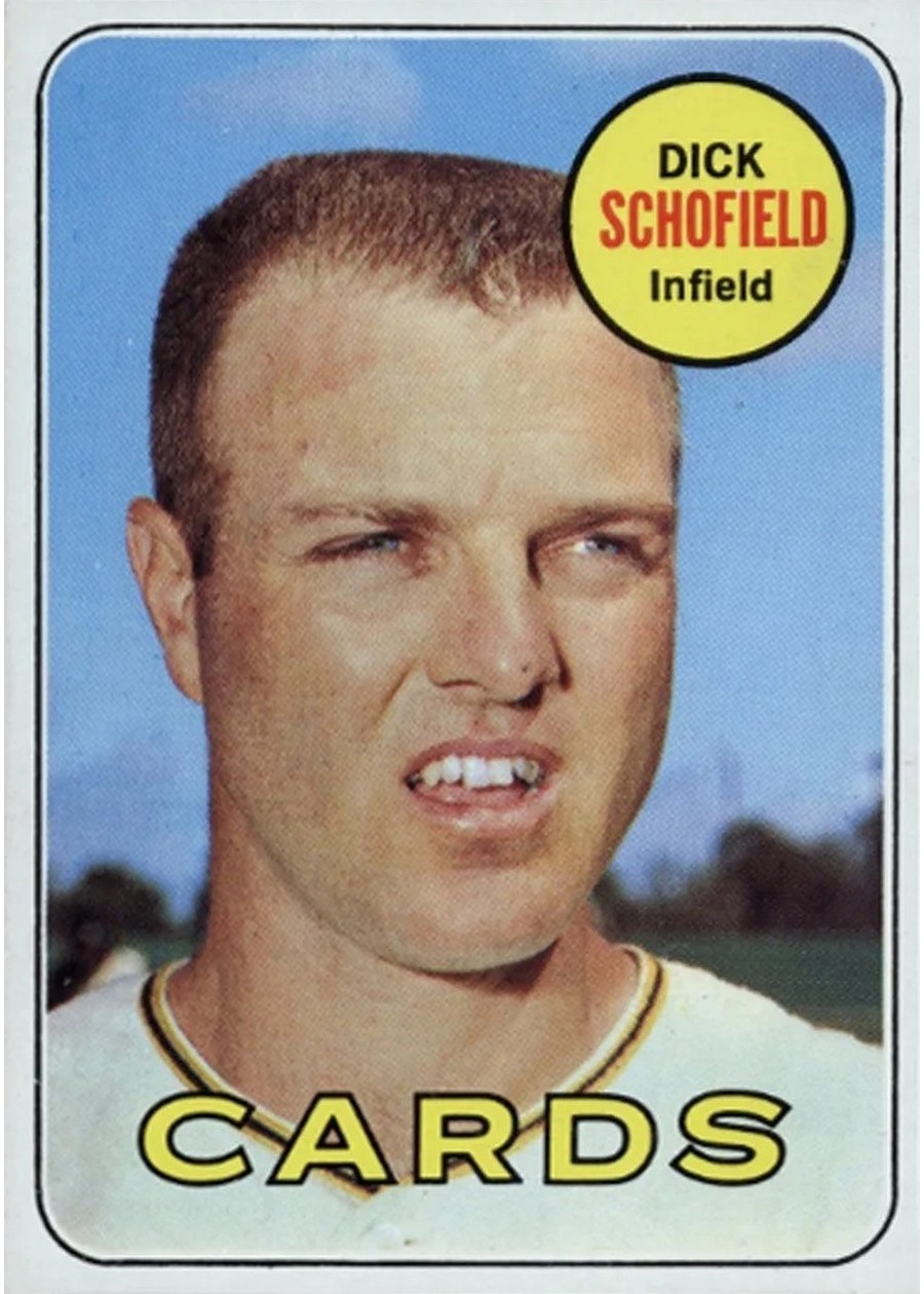1969 Topps #18 Dick Schofield, St. Louis Cardinals