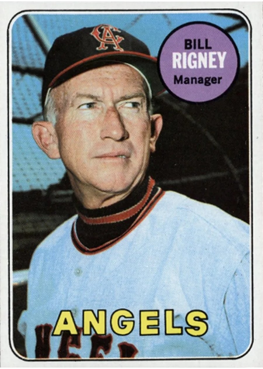1969 Topps #182 Bill Rigney, California Angels