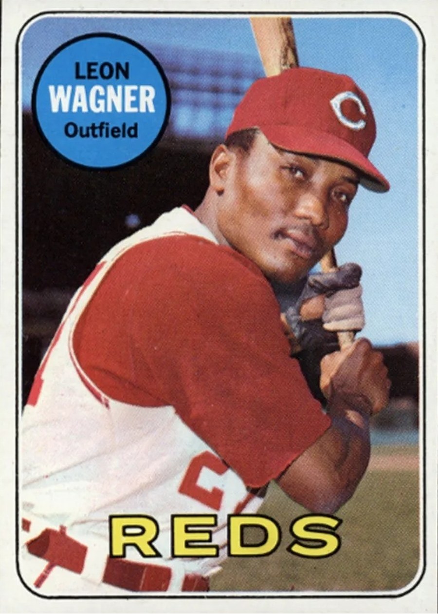 1969 Topps #187 Leon Wagner, Cincinnati Reds