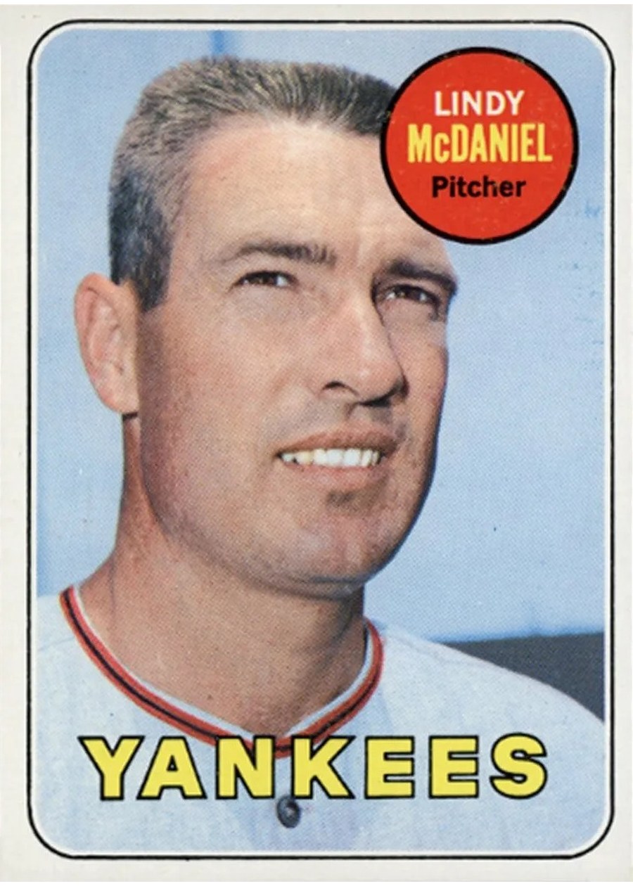 1969 Topps #191 Lindy McDaniel, New York Yankees