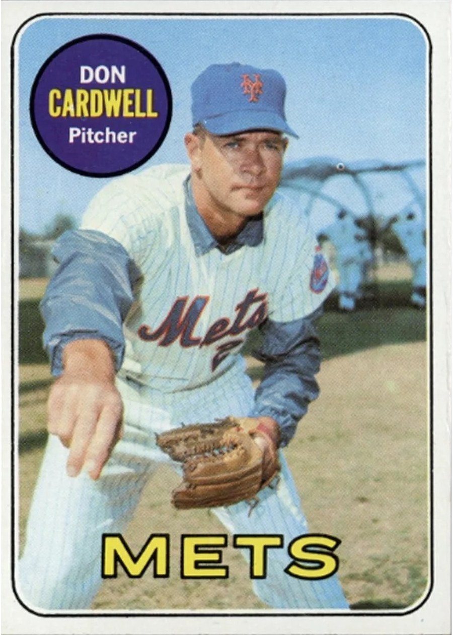 1969 Topps #193 Don Cardwell, New York Mets