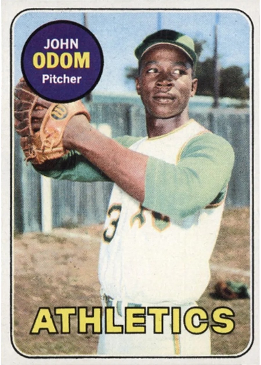 1969 Topps #195 John Odom, Oakland Athletics