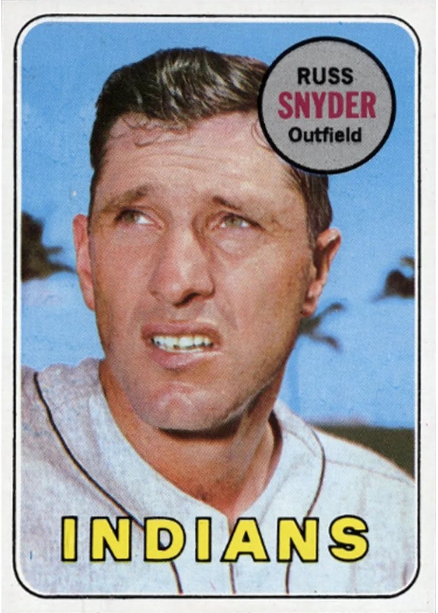 1969 Topps #201 Russ Snyder, Cleveland Indians