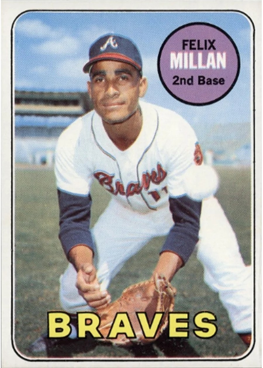 1969 Topps #210 Felix Millan, Atlanta Braves