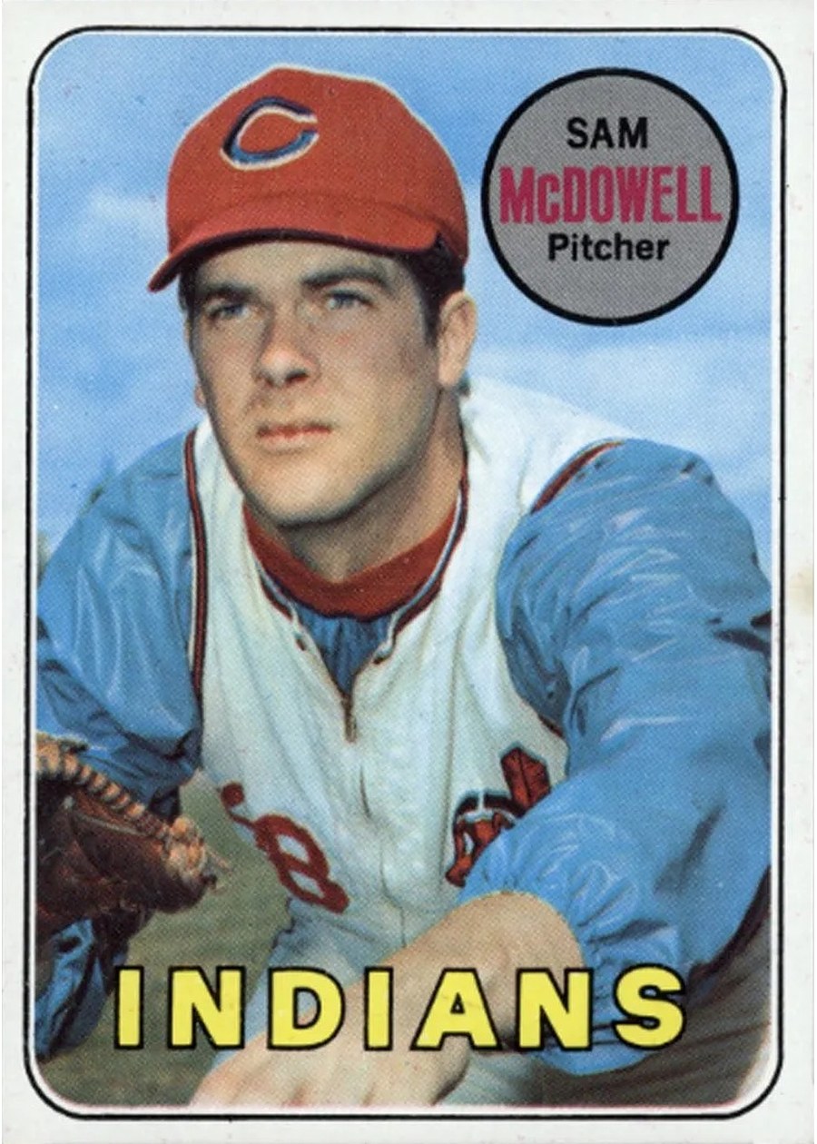 1969 Topps #220 Sam McDowell, Cleveland Indians