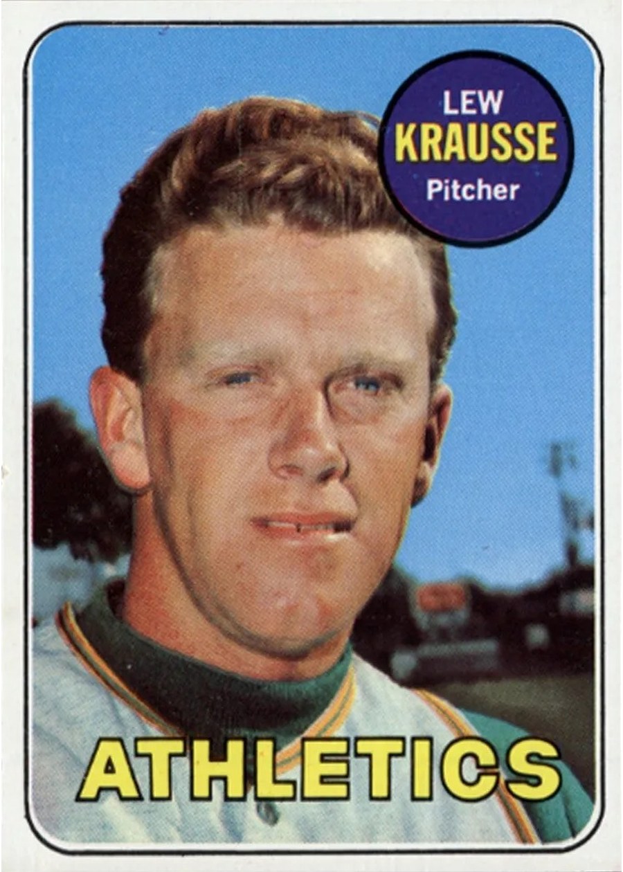 1969 Topps #23 Lew Krausse, Oakland Athletics
