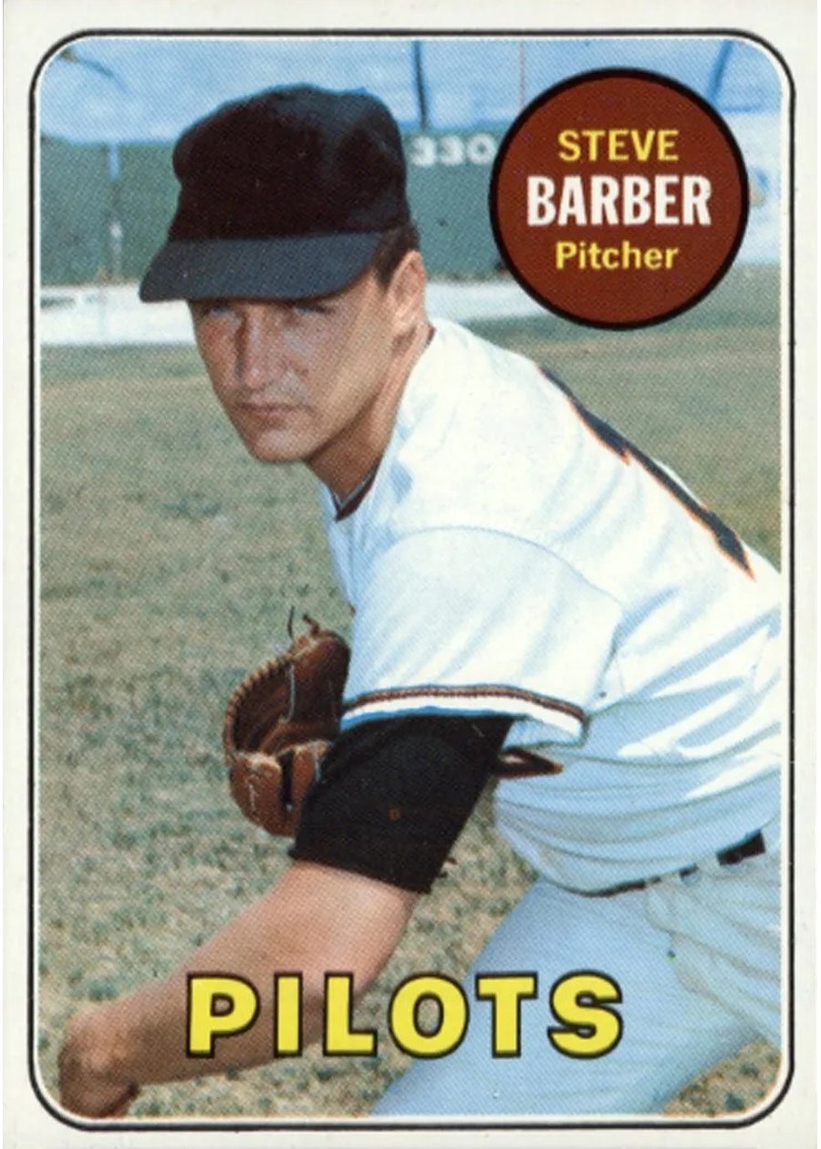 1969 Topps #233 Steve Barber, Seattle Pilots