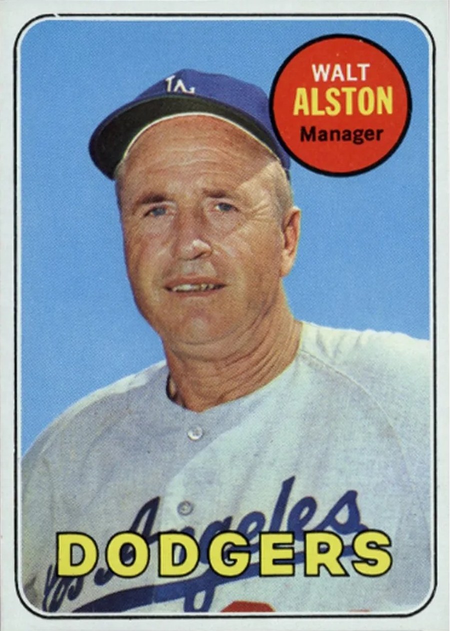 1969 Topps #24 Walt Alston, Los Angeles Dodgers