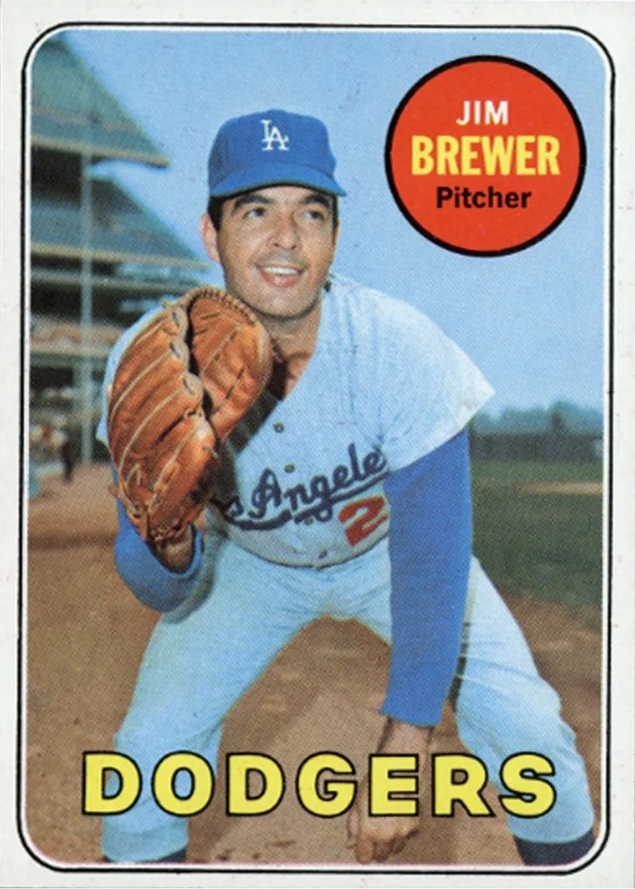 1969 Topps #241 Jim Brewer, Los Angeles Dodgers