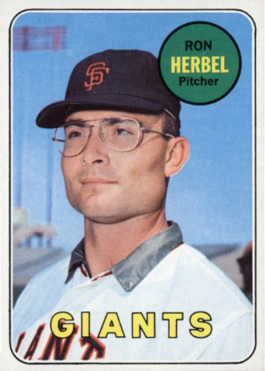 1969 Topps #251 Ron Herbel, San Francisco Giants