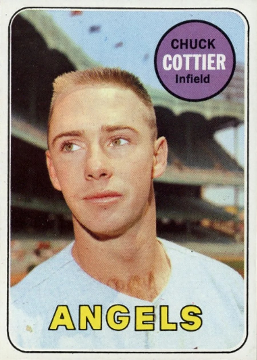 1969 Topps #252 Chuck Cottier, California Angels