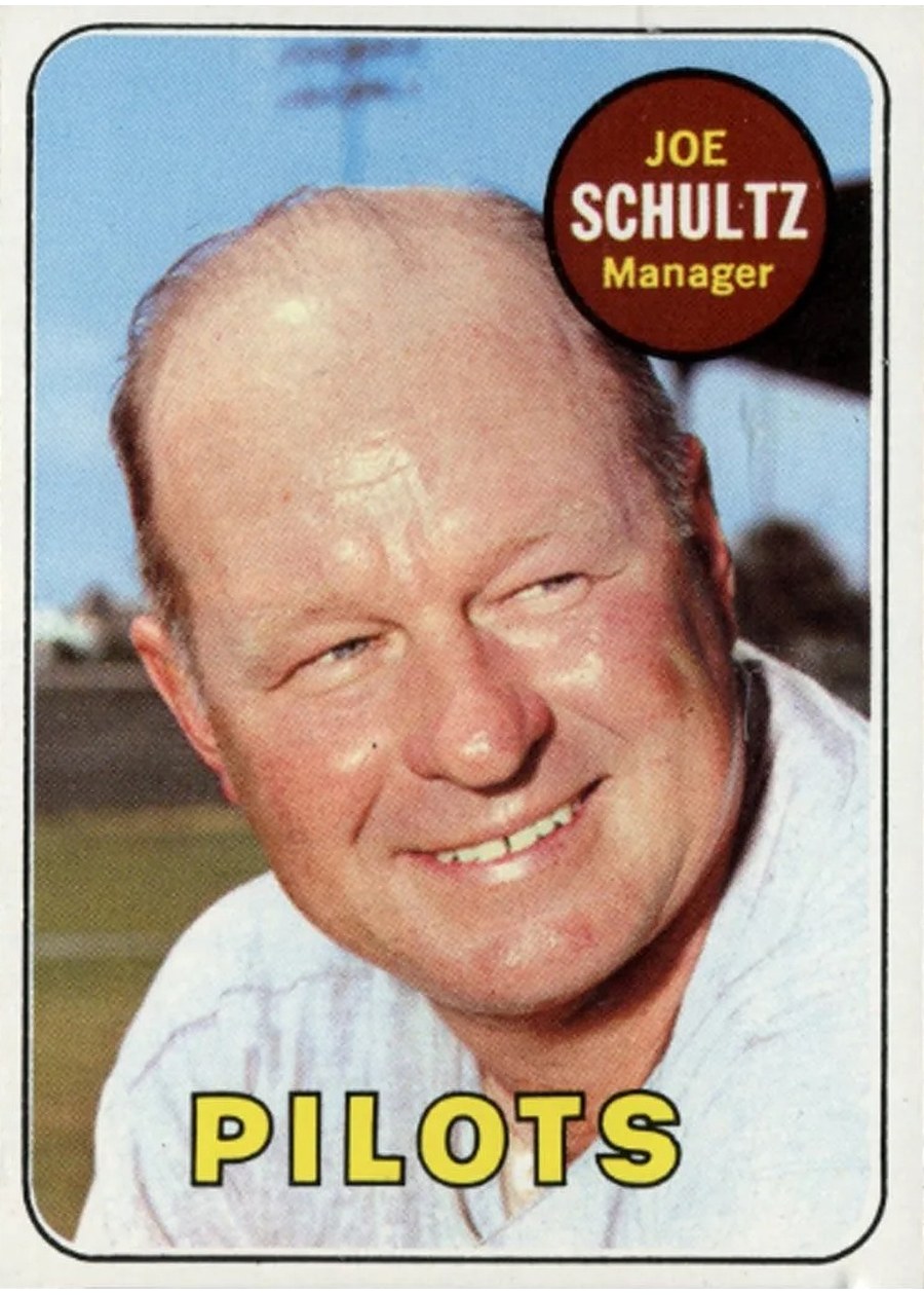 1969 Topps #254 Joe Schultz, Seattle Pilots