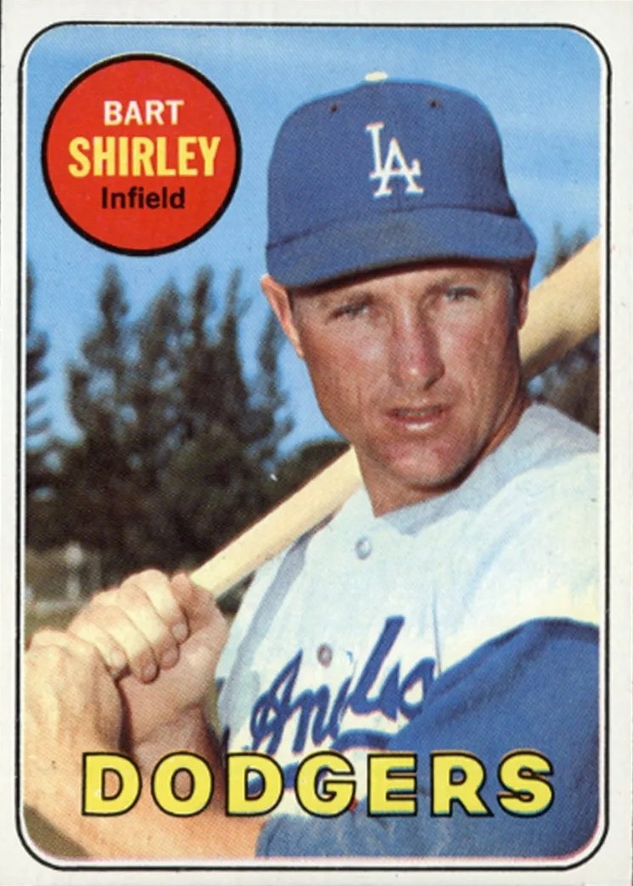 1969 Topps #289 Bart Shirley, Los Angeles Dodgers