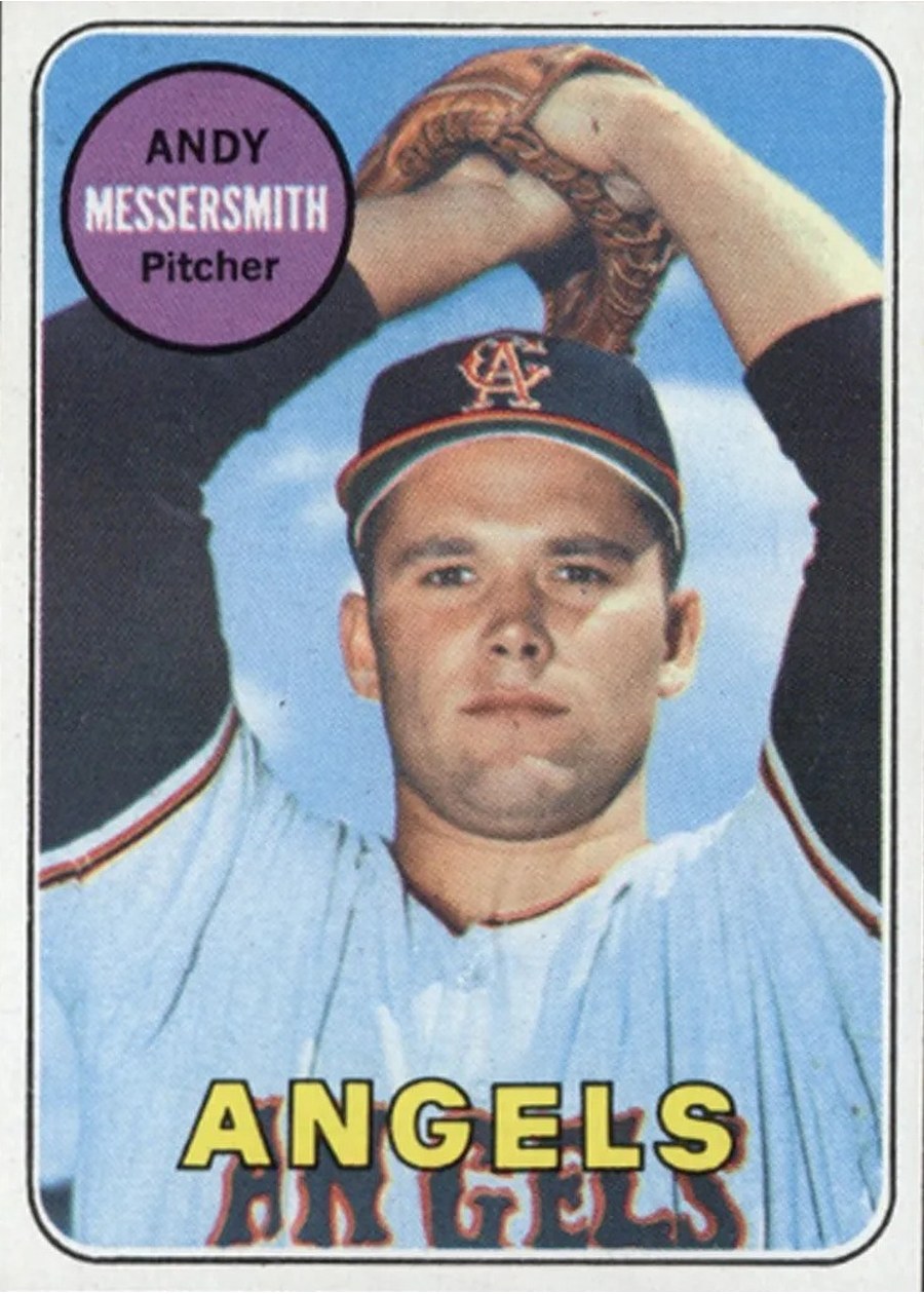 1969 Topps #296 Andy Messersmith, California Angels