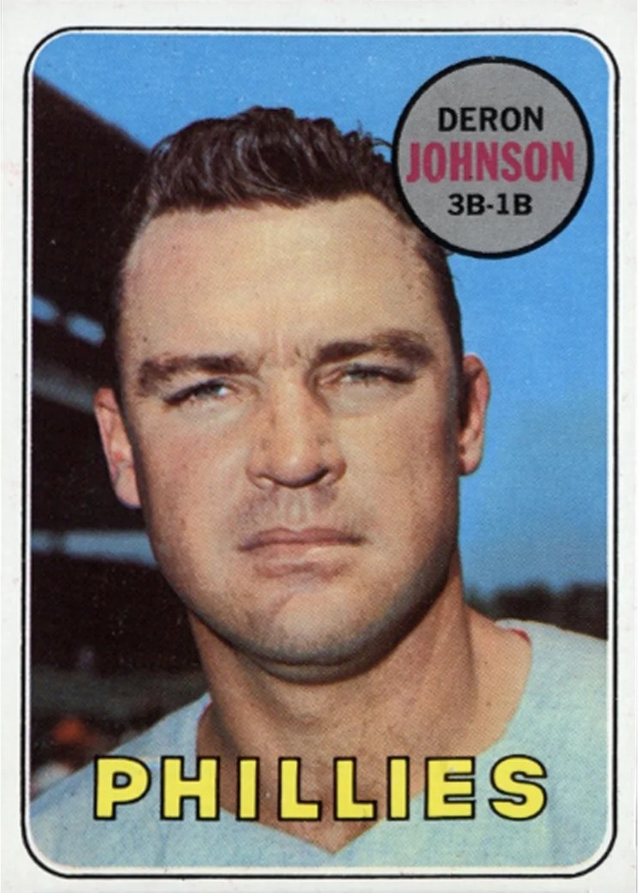 1969 Topps #297 Deron Johnson, Philadelphia Phillies