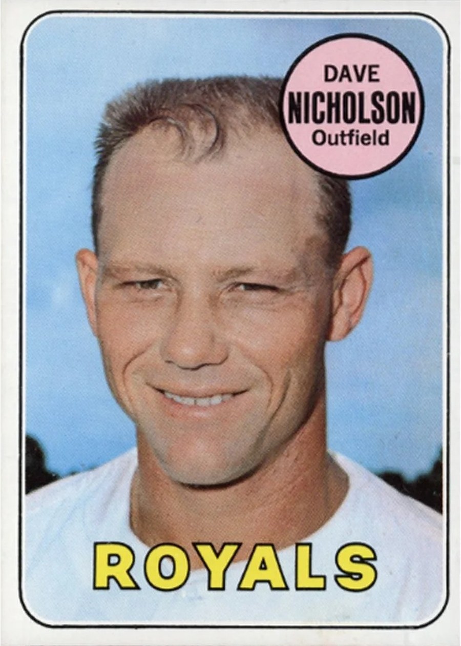 1969 Topps #298 Dave Nicholson, Kansas City Royals