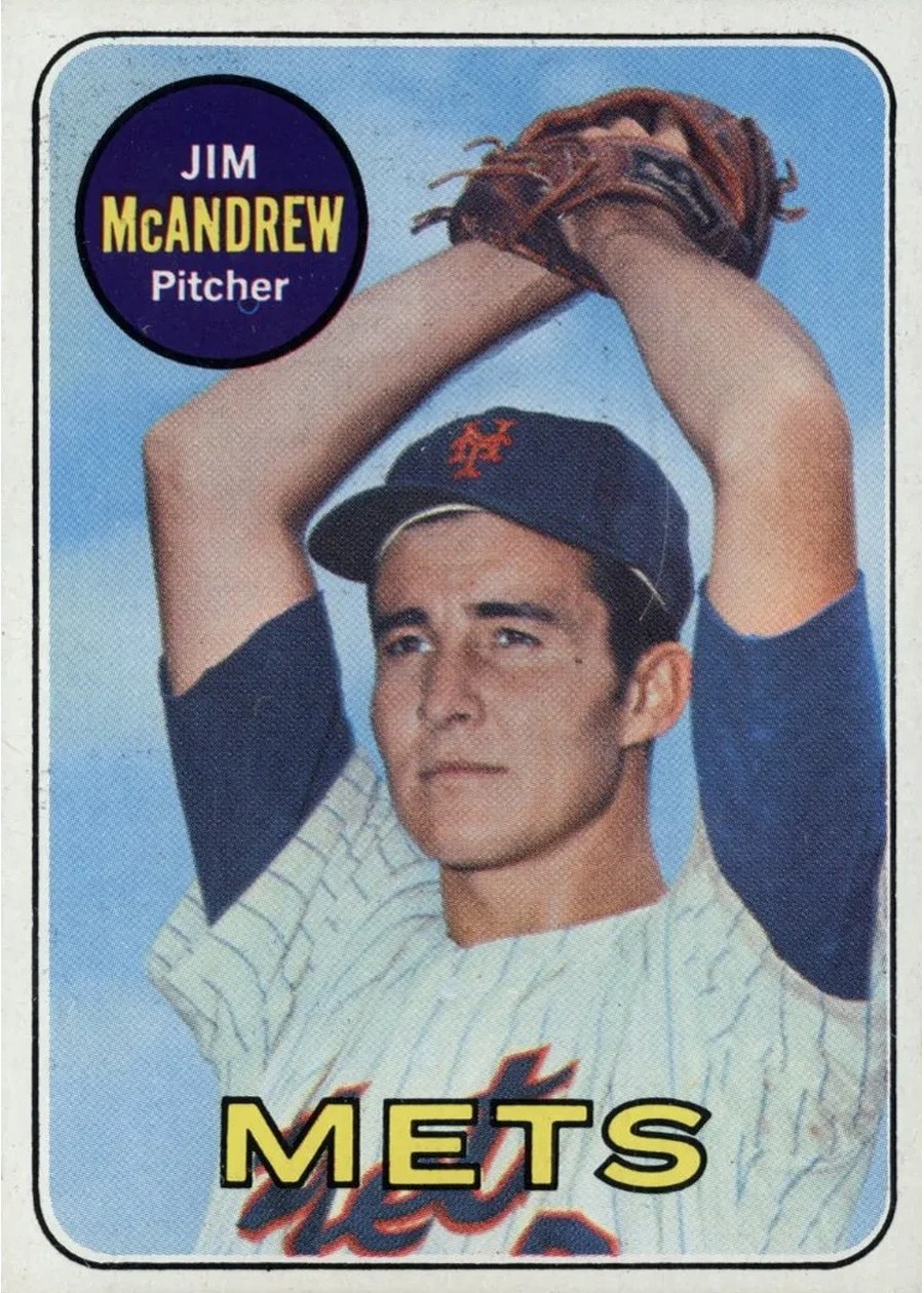 1969 Topps #321 Jim McAndrew, New York Mets