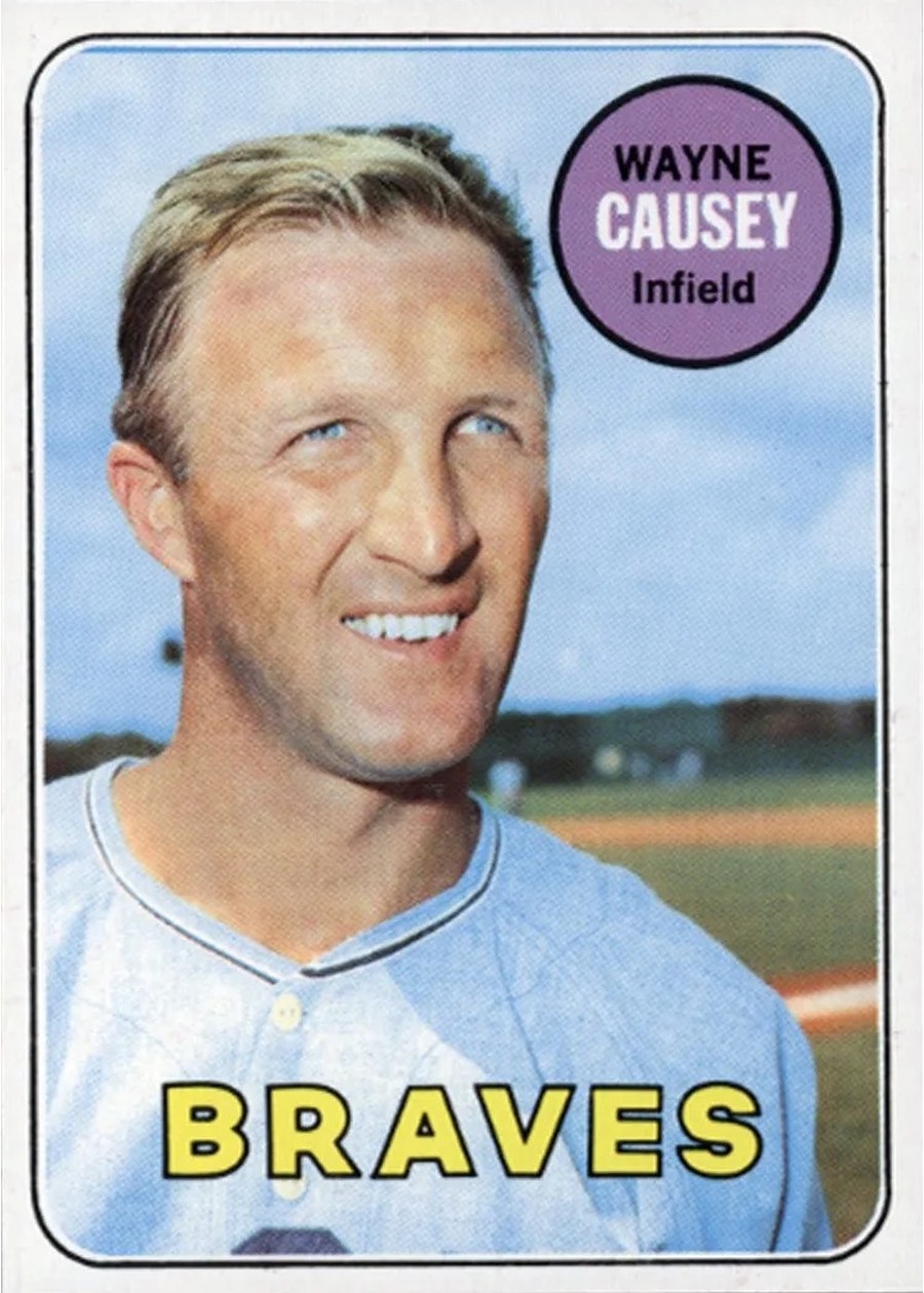 1969 Topps #33 Wayne Causey, Atlanta Braves