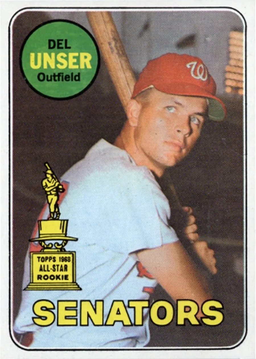 1969 Topps #338 Del Unser, Washington Senators