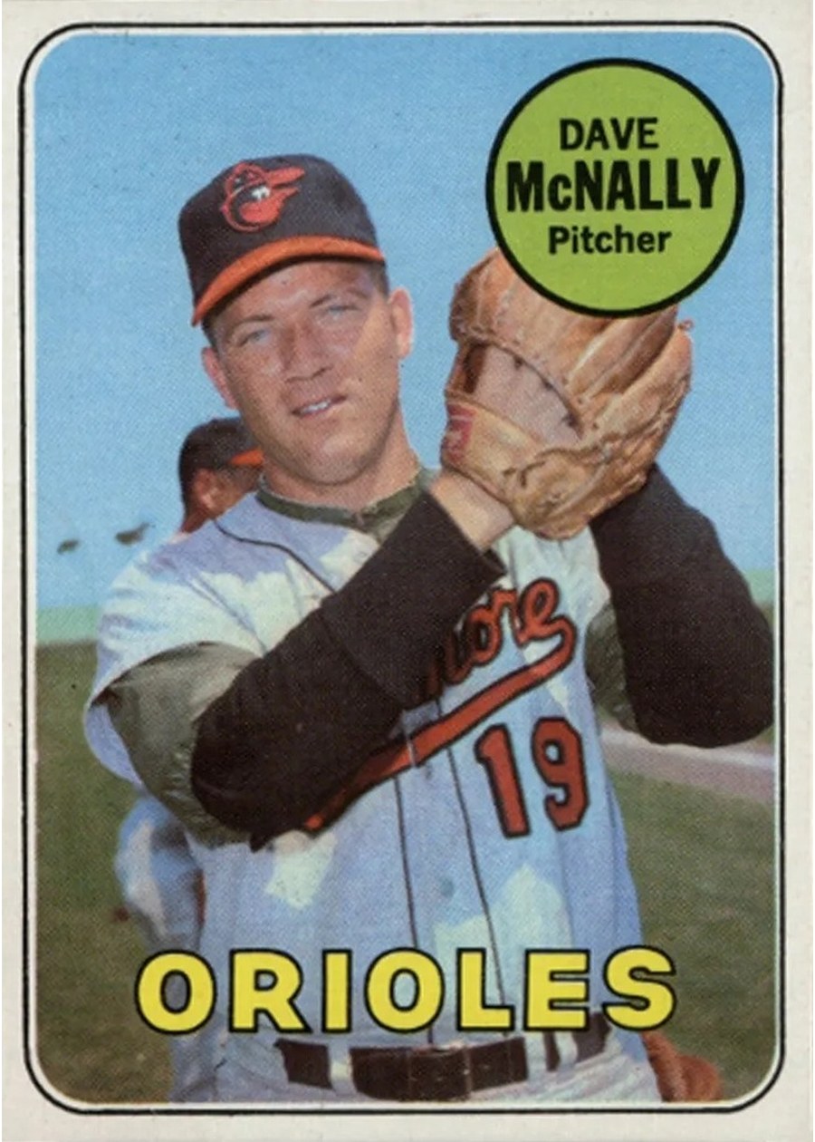 1969 Topps #340 Dave McNally, Baltimore Orioles