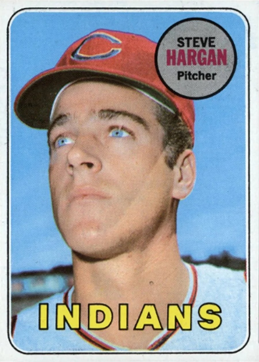 1969 Topps #348 Steve Hargan, Cleveland Indians