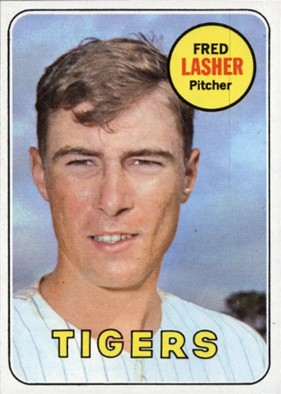 1969 Topps #373 Fred Lasher, Detroit Tigers