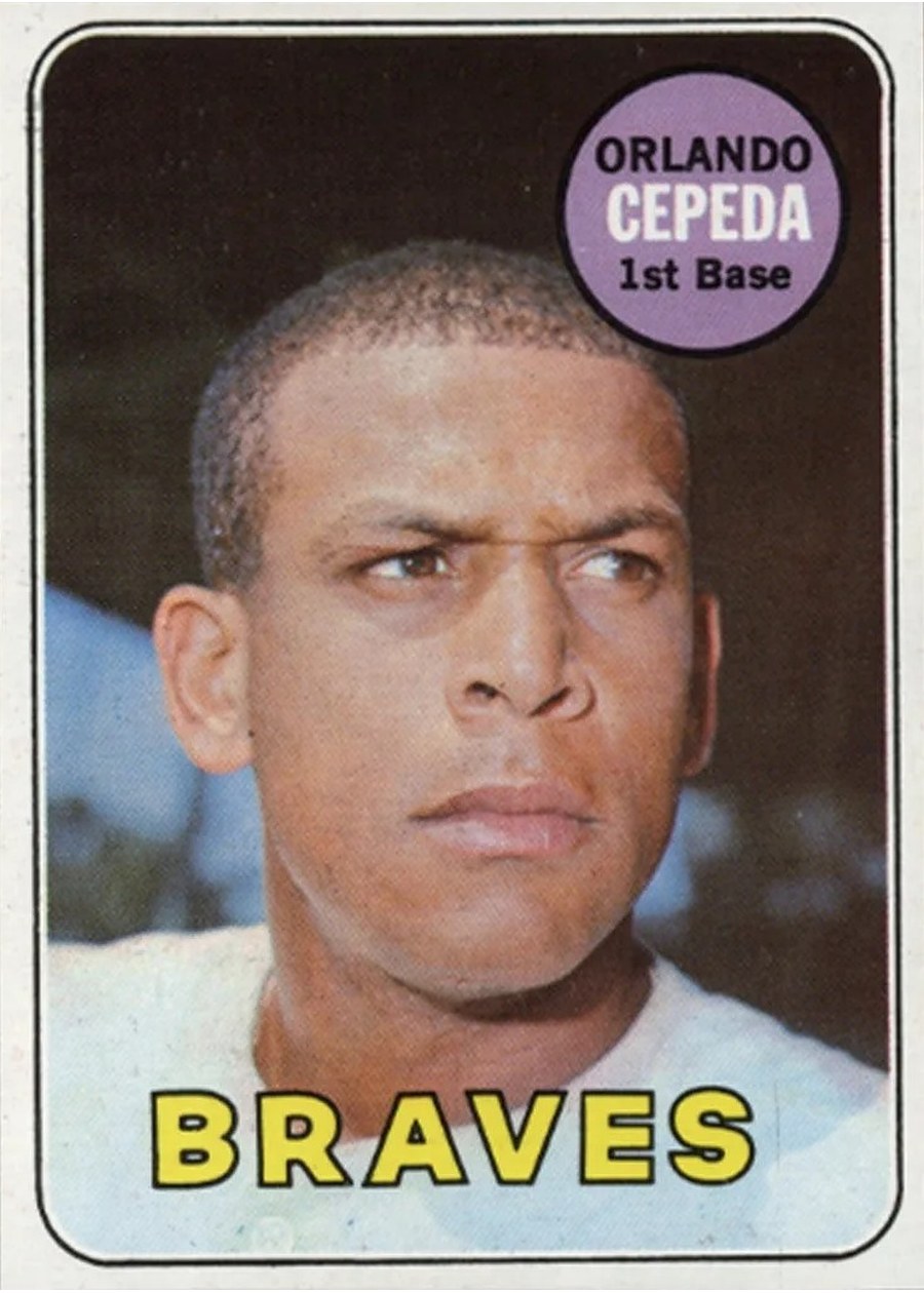 1969 Topps #385 Orlando Cepeda, Atlanta Braves