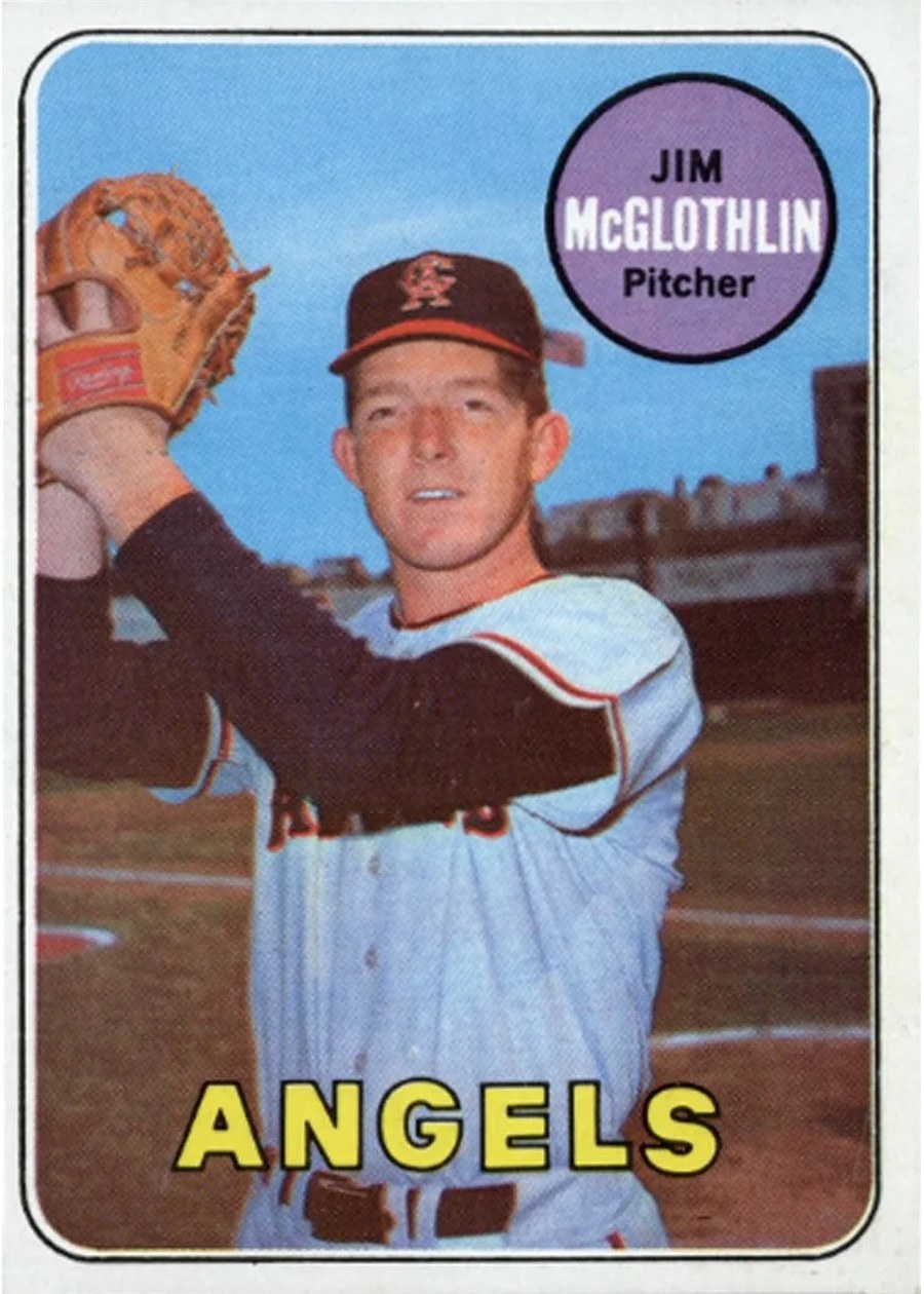 1969 Topps #386 Jim McGlothlin, California Angels