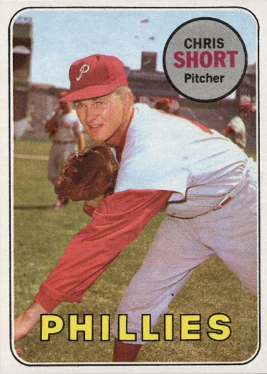 1969 Topps #395 Chris Short, Philadelphia Phillies