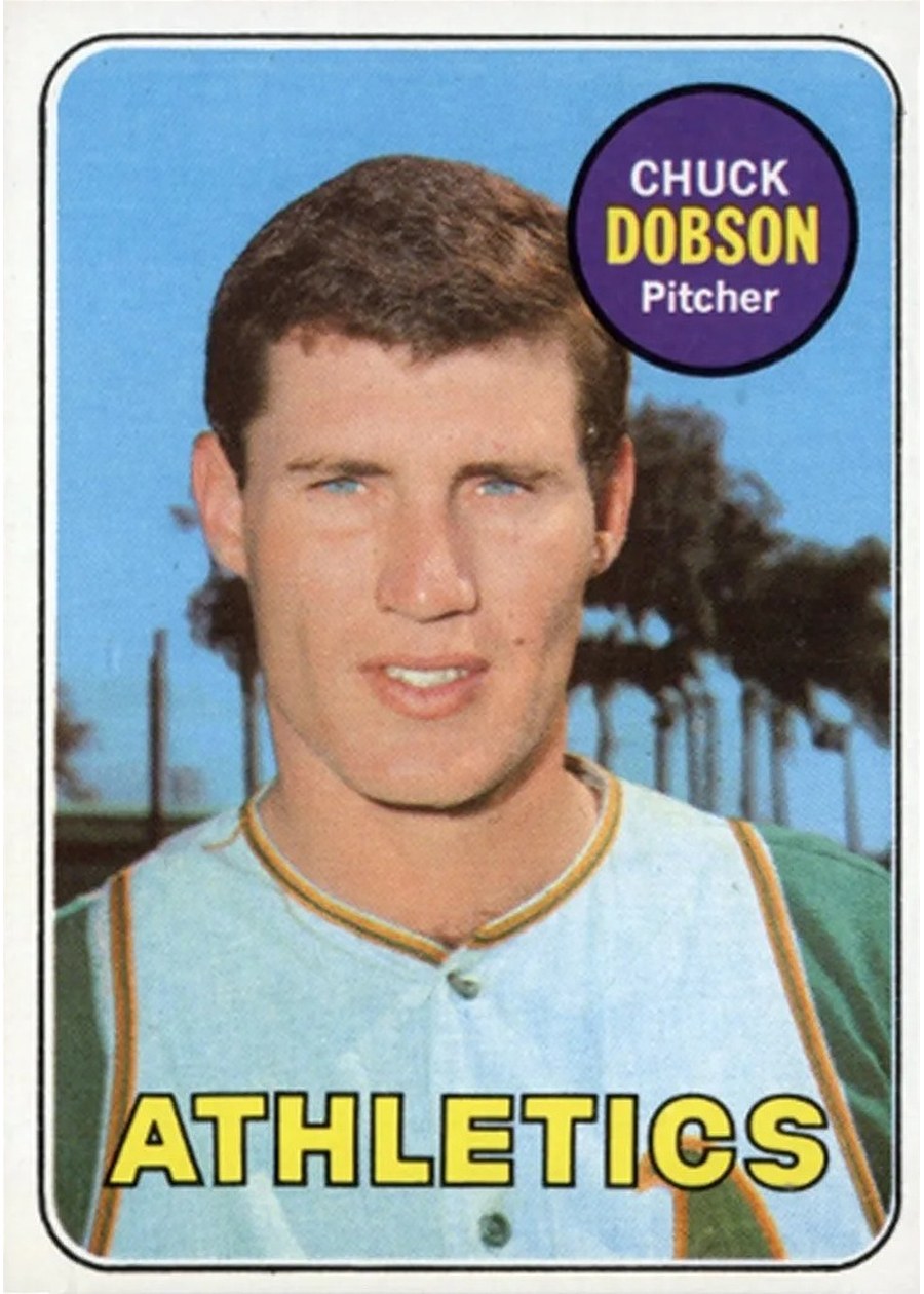 1969 Topps #397 Chuck Dobson, Oakland Athletics