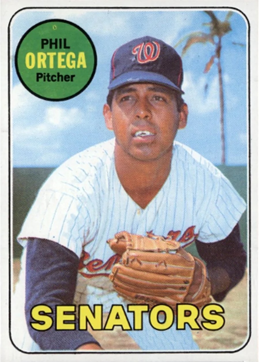 1969 Topps #406 Phil Ortega, Washington Senators