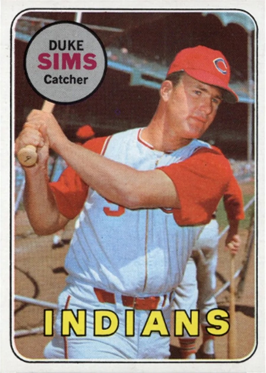 1969 Topps #414 Duke Sims, Cleveland Indians