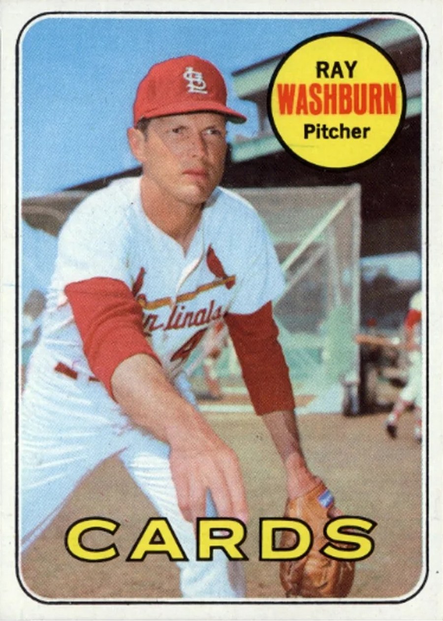 1969 Topps #415 Ray Washburn, St. Louis Cardinals
