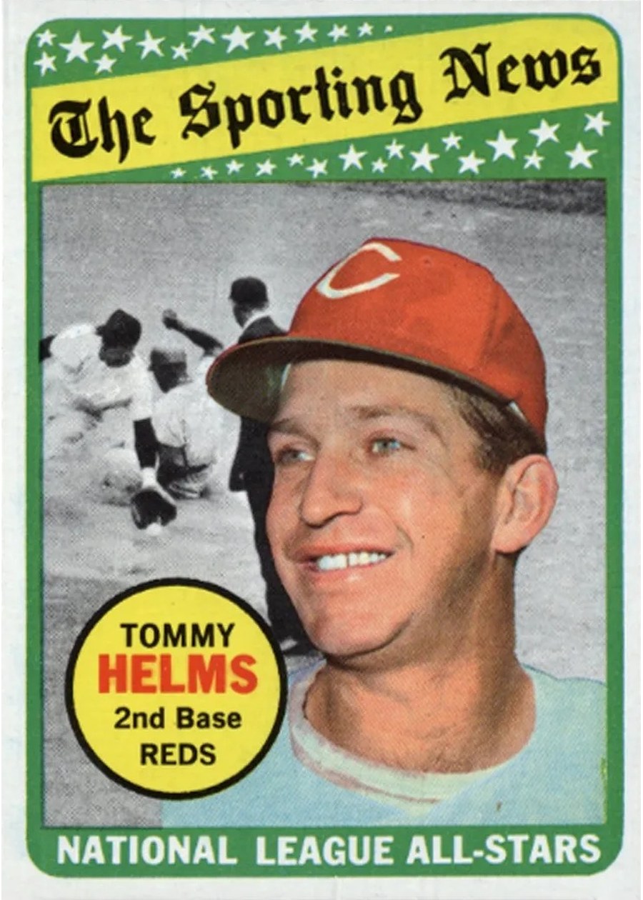 1969 Topps #418 Tommy Helms, Cincinnati Reds