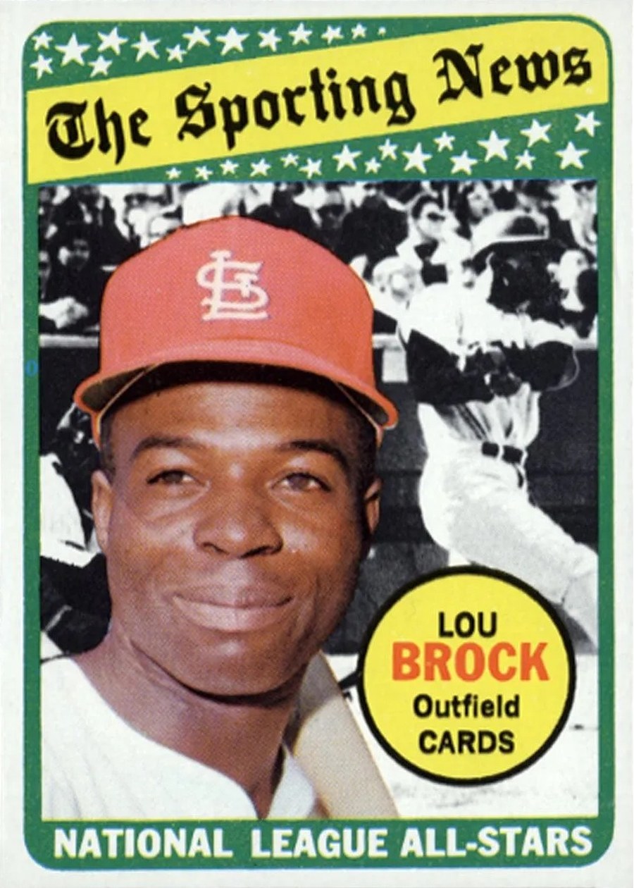 1969 Topps #428 Lou Brock, St. Louis Cardinals