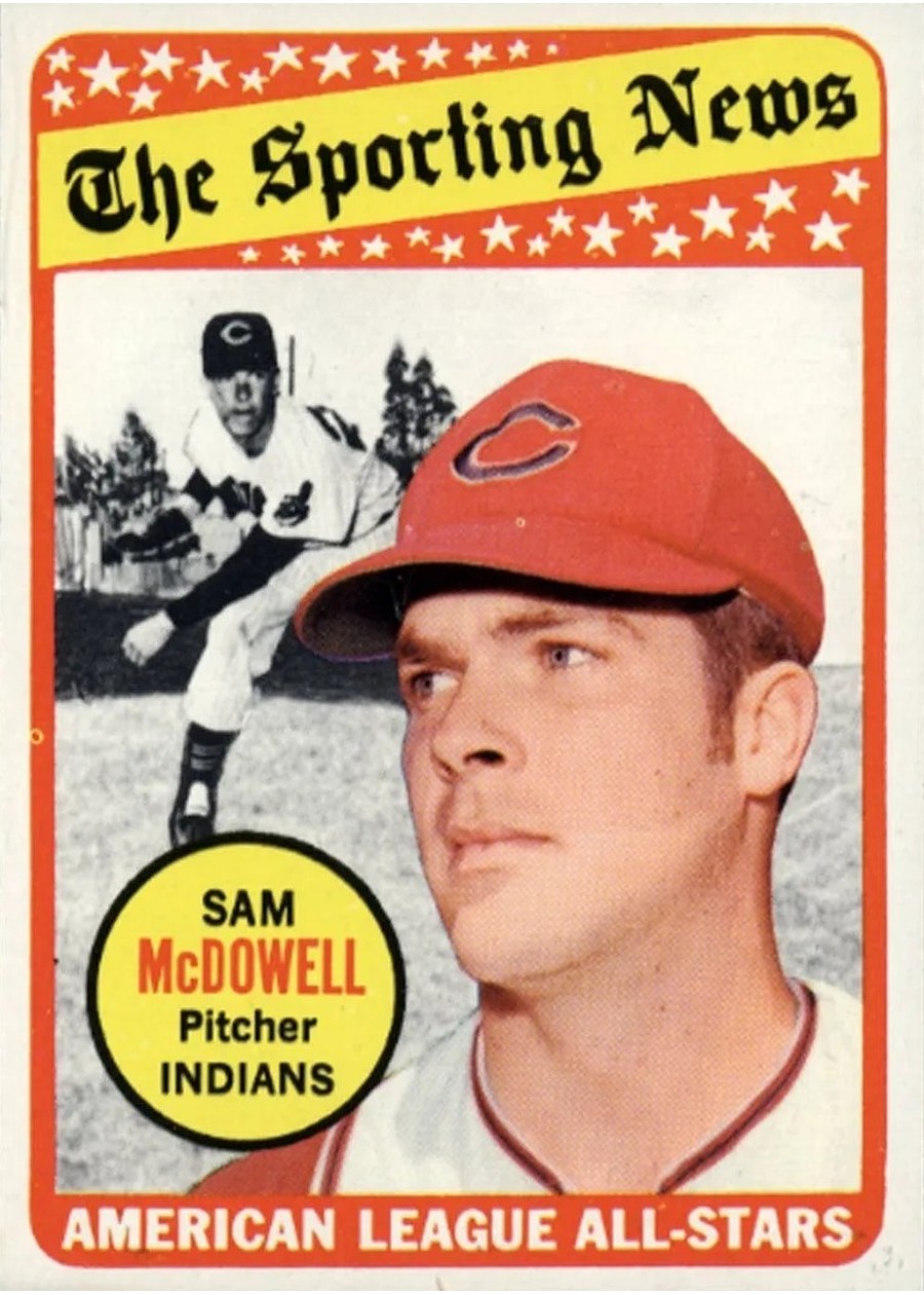 1969 Topps #435 Sam McDowell, Cleveland Indians