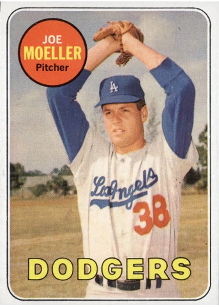 1969 Topps #444 Joe Moeller, Los Angeles Dodgers